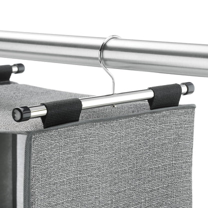 Whitmor Organizador de clóset de 2 Secciones, Color Gris