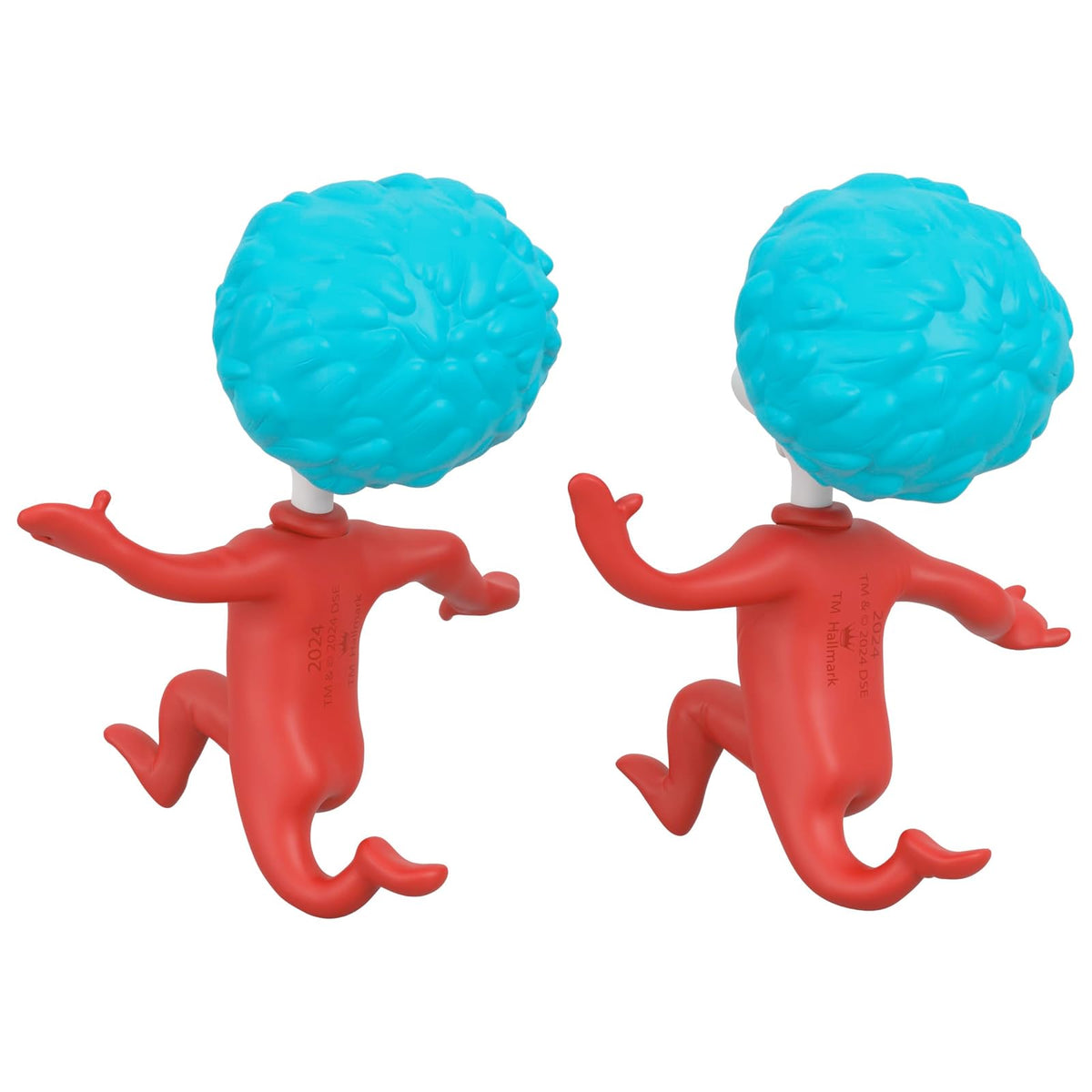 Hallmark - Adornos navideños de Recuerdo 2024, Dr. Seuss's The Cat in The Hat Thing One and Thing Two, Juego de 2, Regalos para los fanáticos del Dr. Seuss