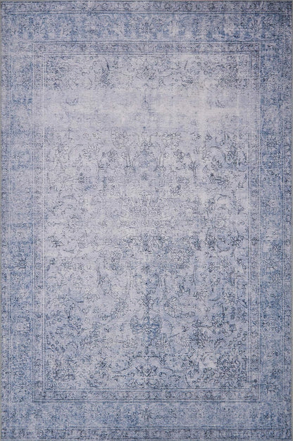 Loloi Tapete Tejido Estilo Vintage, Colección Loren - Slate - 7'6" x 5' (Rectangular)