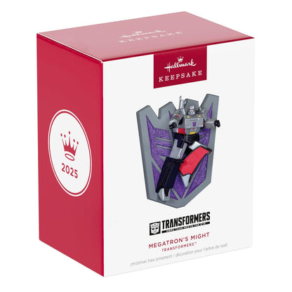 Hallmark - Adorno navideño de Recuerdo 2025, Hasbro Transformers Megatron's Might, Regalos para los fanáticos de los transformadores