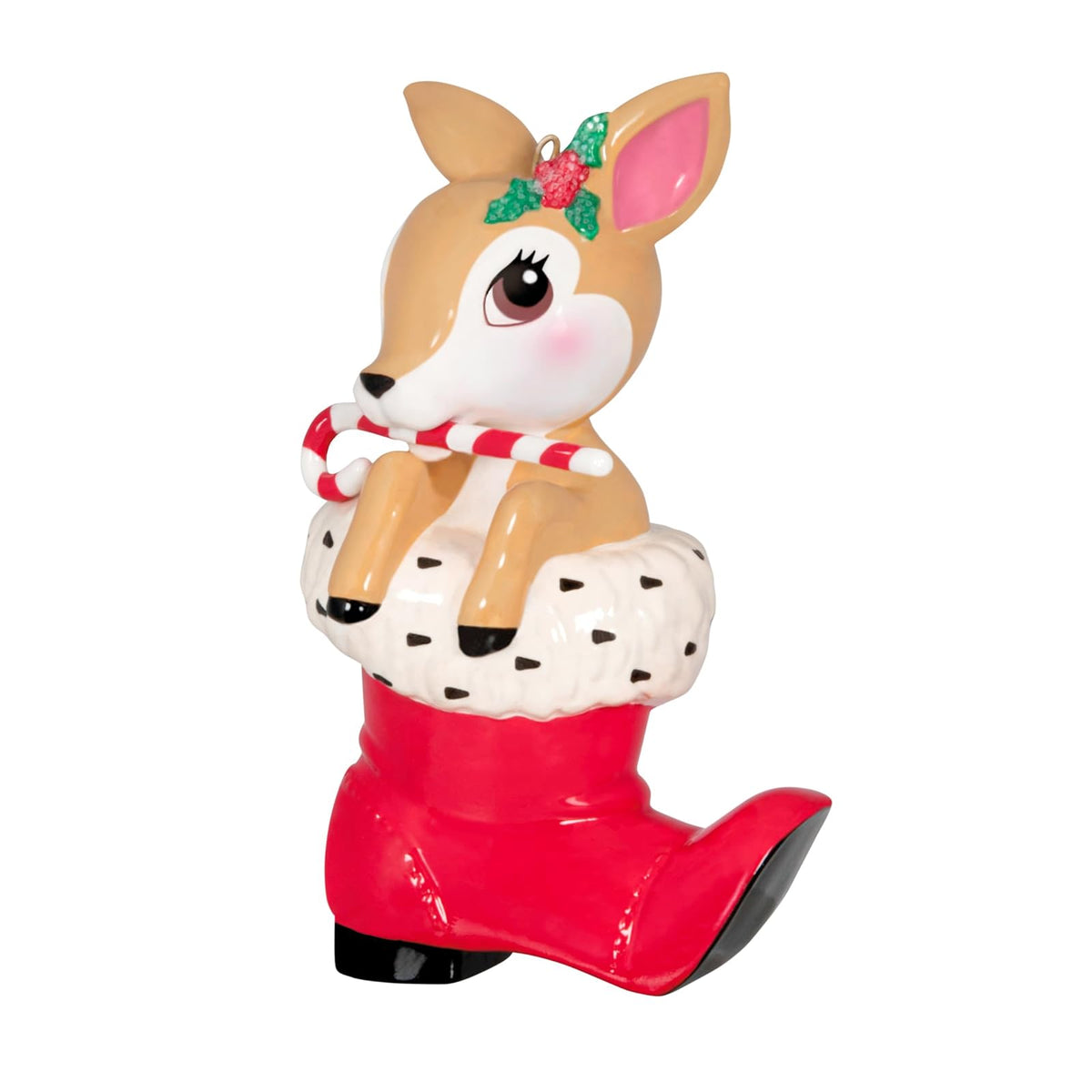 Hallmark - Adorno de Navidad 2024, Reno clásico, Porcelana, Regalos para los Amantes de la Navidad