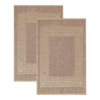 Superior, 100% Premium Long-Staple Combed Cotton, 2 Piece Bath Mat Set, Taupe