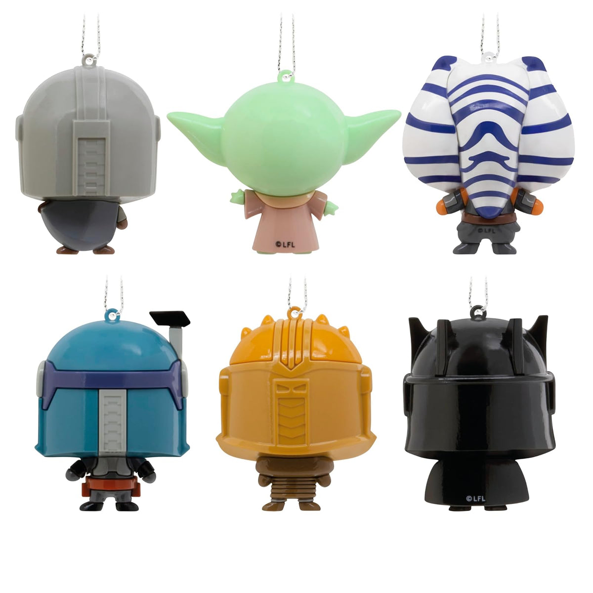 Hallmark Star Wars: The Mandalorian Series 5 Adornos de Navidad misteriosos, irrompibles, Juego de 2, Regalos para los fanáticos de Star Wars