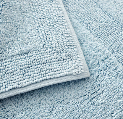 Tommy Bahama Eddie Bauer - Alfombra de baño de algodón Suave, súper Absorbente y de Secado rápido (Blanco Logan, 60 x 22 Pulgadas)