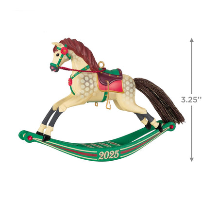 Hallmark - Adorno navideño de Recuerdo 2025, Recuerdos de Caballo mecedor, Regalos para los Amantes de la Navidad
