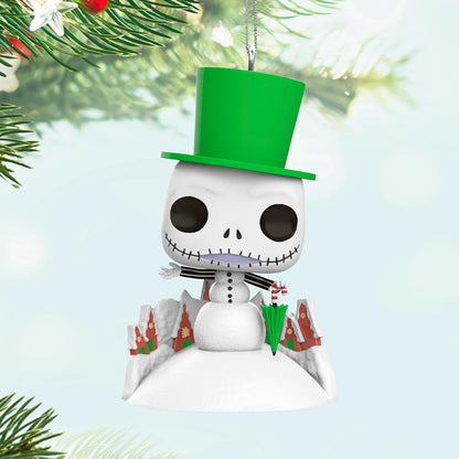 Hallmark - Adorno navideño de Recuerdo 2024, Disney Tim Burton's The Nightmare Before Christmas Jack Skellington Snowman Funko Pop, Regalos para fanáticos de Disney