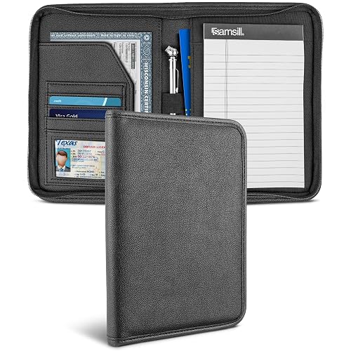 Samsill - Soporte para registro y seguro de automóvil, organizador de guantera Maunal del propietario, 7.25 x 10 pulgadas, soporte para documentos de automóvil, color negro