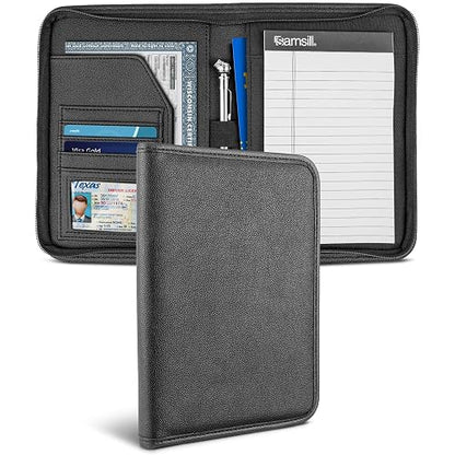 Samsill - Soporte para registro y seguro de automóvil, organizador de guantera Maunal del propietario, 7.25 x 10 pulgadas, soporte para documentos de automóvil, color negro