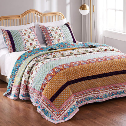 Greenland Home Thalia Juego de edredón, Multicolor, King, 1