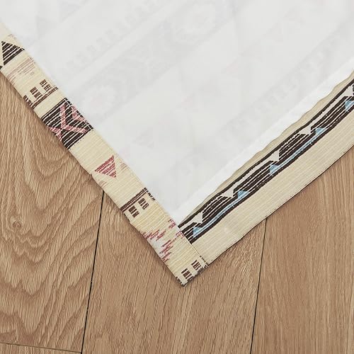 Greenland Home Phoenix Paneles de Cortina, Conjunto de 4 Piezas, Forradas con ataduras, 213 cm de Largo, Marron Topo