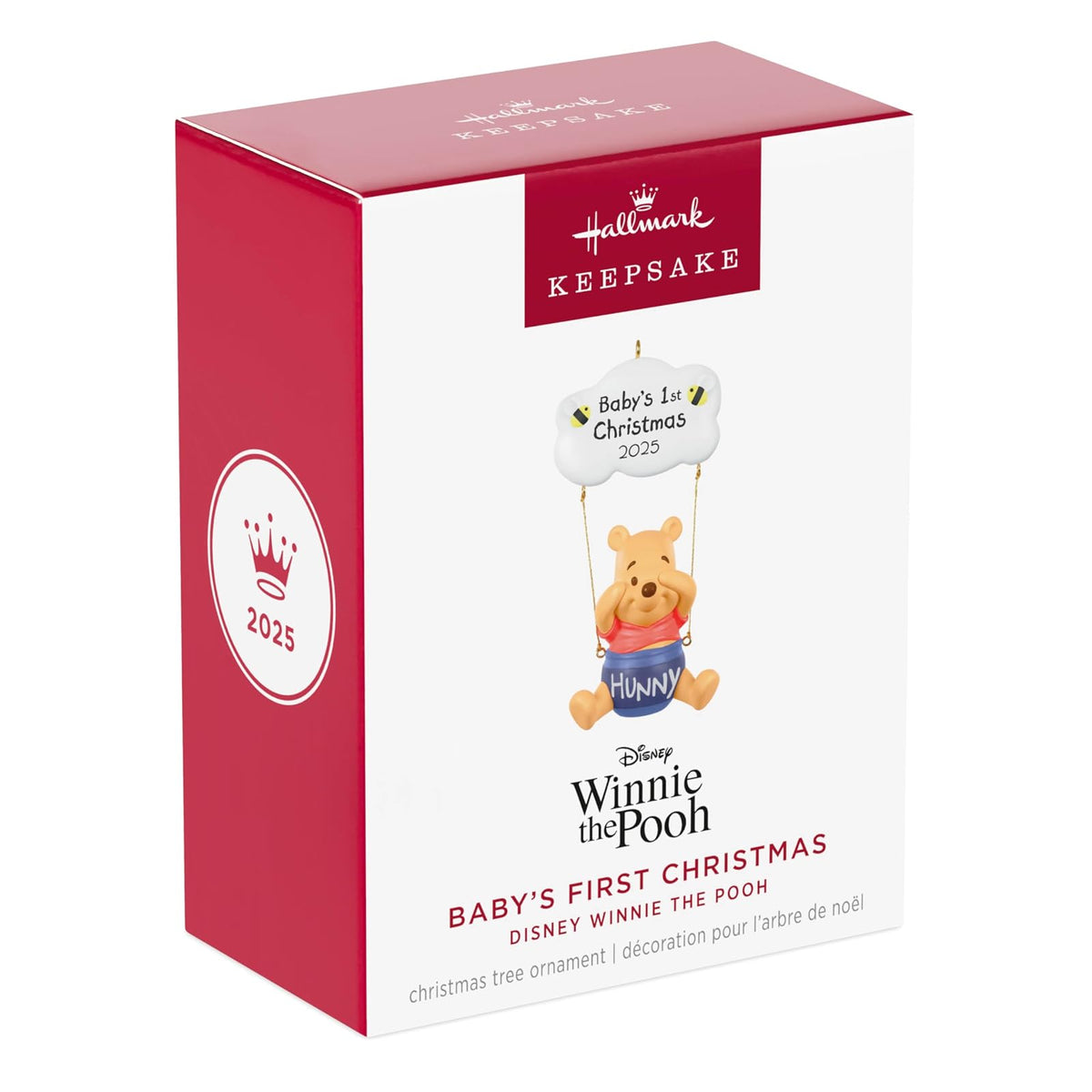 Hallmark - Adorno navideño de Recuerdo 2025, Disney Winnie The Pooh Baby First Christmas 2025, Regalos para fanáticos de Disney
