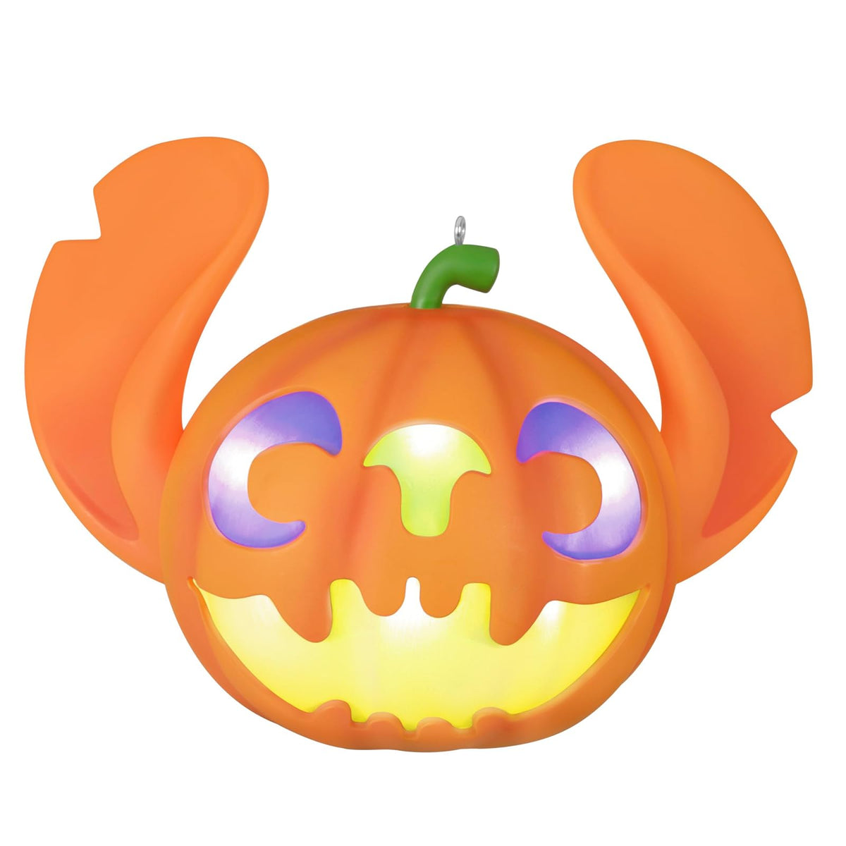 Hallmark - Adorno de Halloween 2025, Disney Lilo & Stitch Spooky Stitch Jack-o'-Lantern con luz, Regalos para Fans de Disney