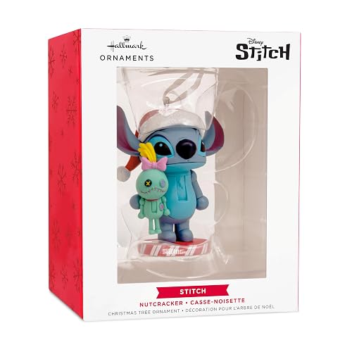 Hallmark Disney Stitch Cascanueces Adorno de Navidad, Regalos para Fans de Disney