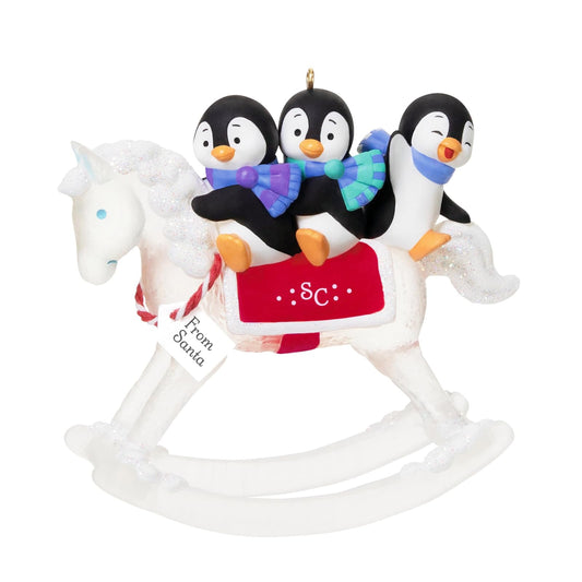 Hallmark - Adorno de Navidad 2025, un Regalo de Papá Noel, Regalo para los Amantes de los pingüinos
