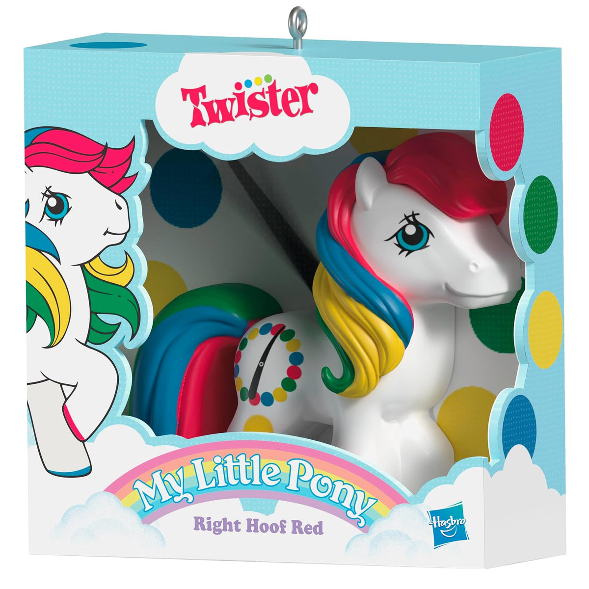 Hallmark - Adorno navideño de Recuerdo 2025, Hasbro My Little Pony Retro Twister Right Hoof Red, Nostalgia Gifts