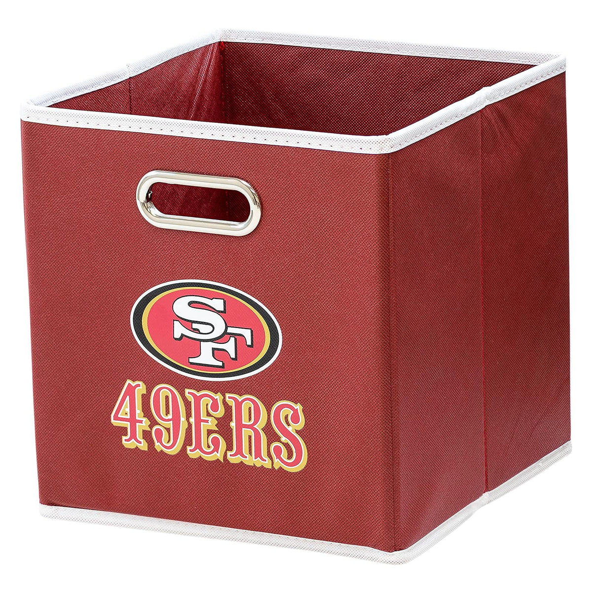 Franklin Sports Cubos de Almacenamiento de Tela de Equipo de NFL Hecho para Adaptarse a los organizadores de Almacenamiento (27.9 x 26.6 x 26.6 cm) - San Francisco 49ers