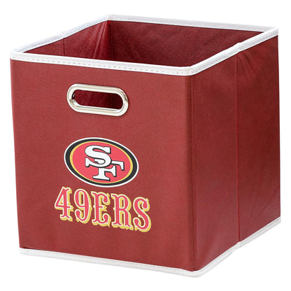 Franklin Sports Cubos de Almacenamiento de Tela de Equipo de NFL Hecho para Adaptarse a los organizadores de Almacenamiento (27.9 x 26.6 x 26.6 cm) - San Francisco 49ers