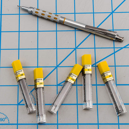 Pentel Super Hi-Polymer Lead Refill, 0.9mm Thick, 2B, 180 Pieces of Lead (50-9-2B)