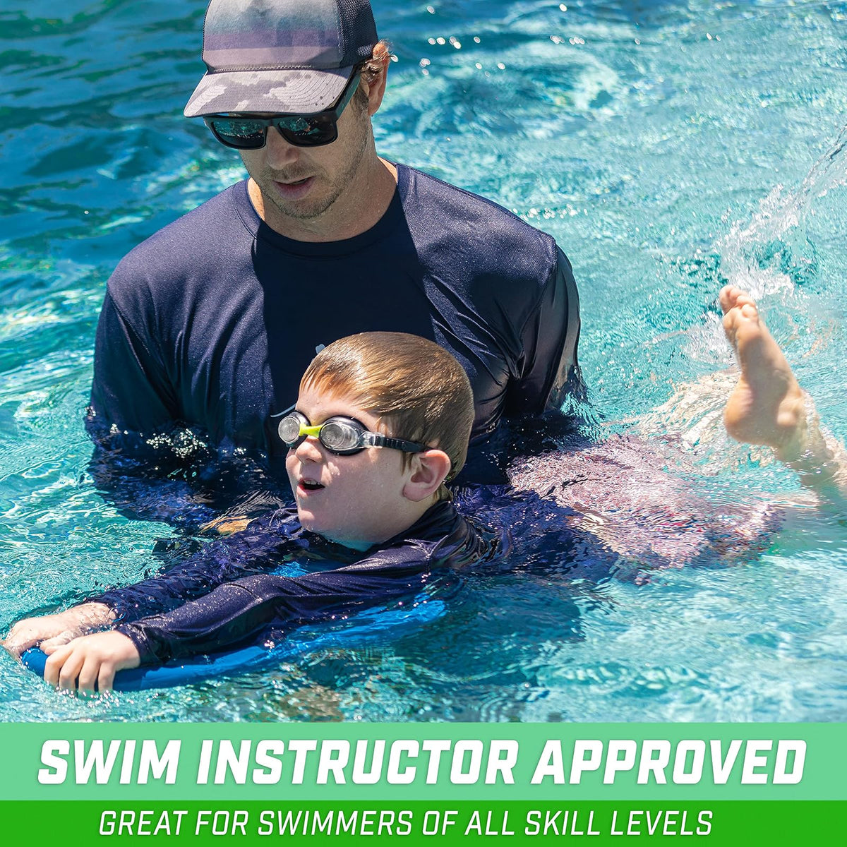 GoSports - Tabla de natación para Entrenamiento de natación, Elige tamaño Adulto o tamaño de niños, X5 para Ejercicios de Piscina