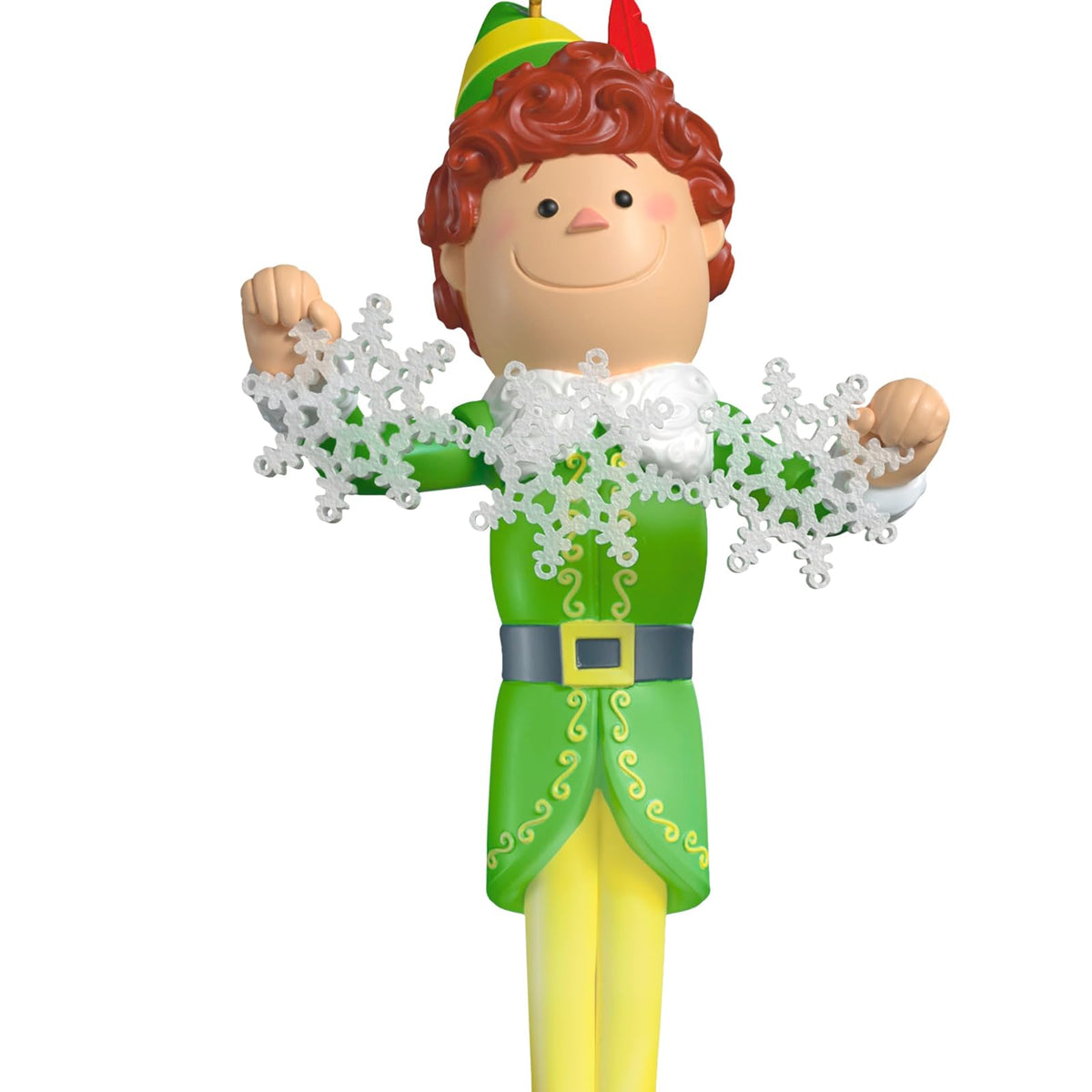 Hallmark - Adorno de Navidad 2025, colección de Elfos, Amigo del Elfo, con luz y Sonido, Regalos de película de Navidad