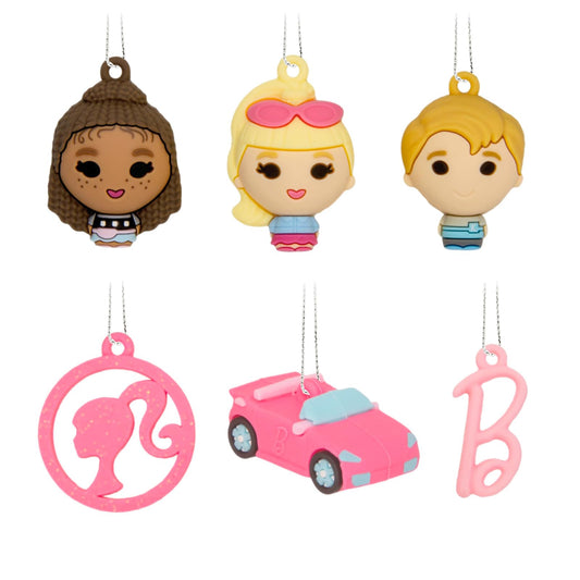 Hallmark Barbie Mini Adornos de Navidad, irrompibles, Juego de 6, Regalos para los Fans de Barbie