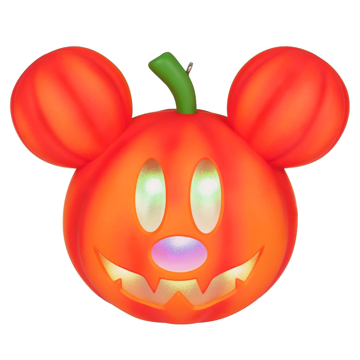 Hallmark - Adorno de Recuerdo de Halloween 2023, Disney Mickey Mouse Misterioso Mickey Jack-o'-Lantern con luz, Regalos para fanáticos de Disney