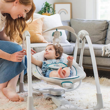 Ingenuity ConvertMe Swing-2-Seat Nash Battery-Saving Portable Swing