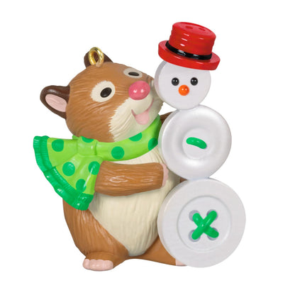 Hallmark - Adorno de Navidad 2024, Bonito como botón, Regalo para Amantes de los Animales