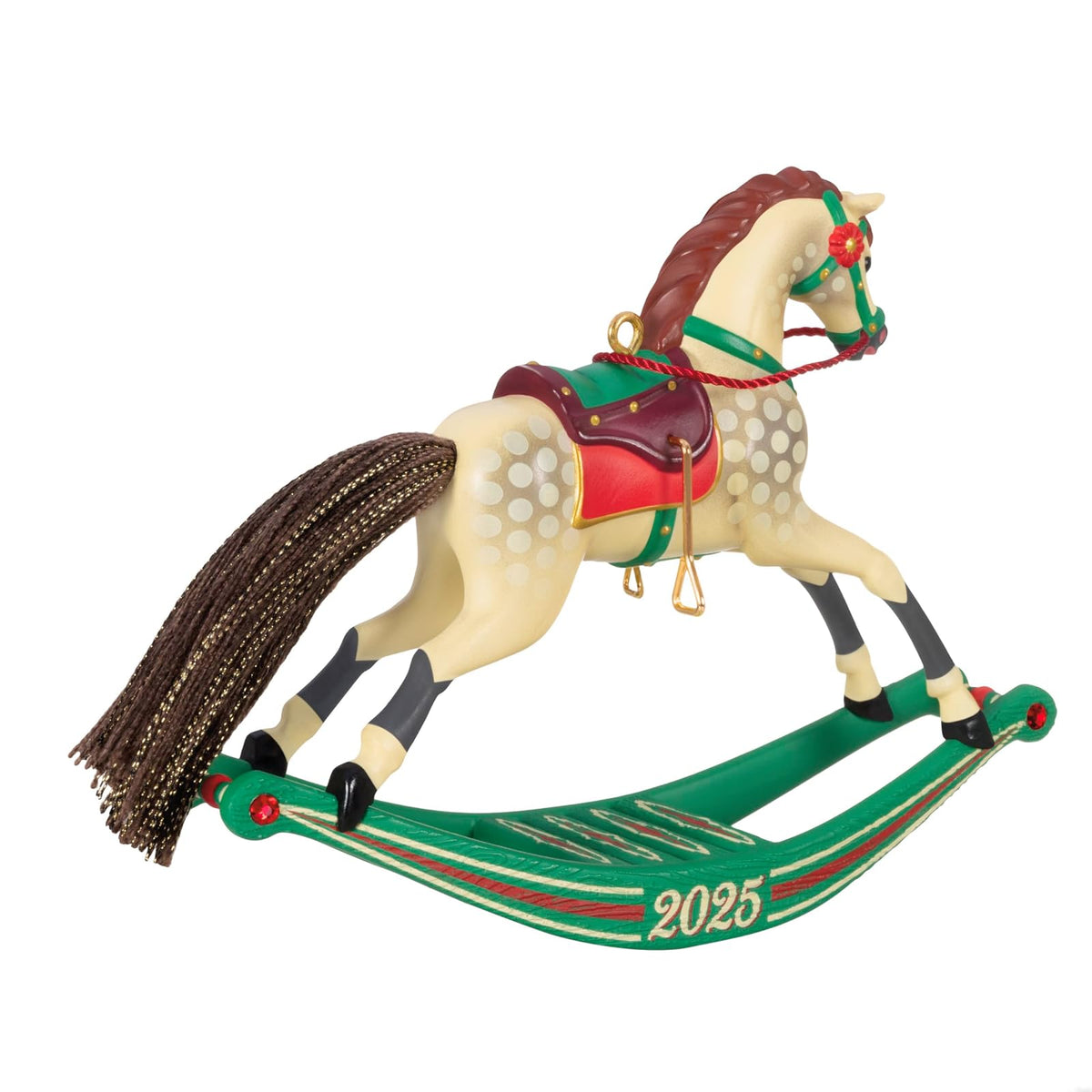Hallmark - Adorno navideño de Recuerdo 2025, Recuerdos de Caballo mecedor, Regalos para los Amantes de la Navidad