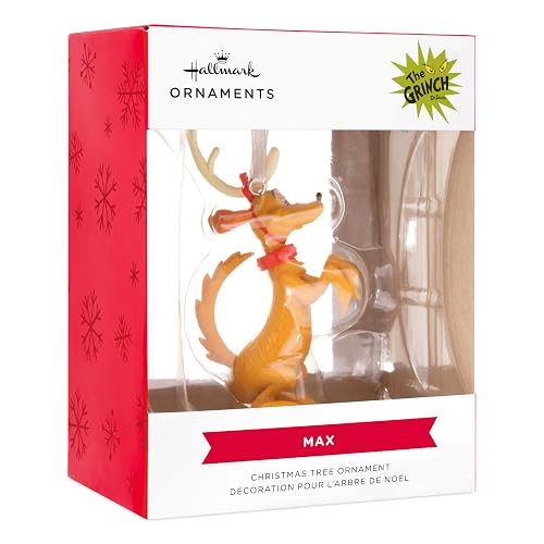 Hallmark Dr. Seuss's How The Grinch robó la Navidad MAX in Antlers Adornos de Navidad, Regalos de película de Navidad