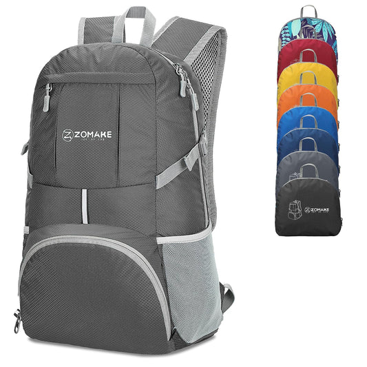 ZOMAKE Mochila para Acampar Plegable de 35L- Mochila de Senderismo-Mochila de Viaje Ligera Para Hombre Mujer-Impermeable-Adecuado para Camping-Escalada-Deportes-Ciclismo