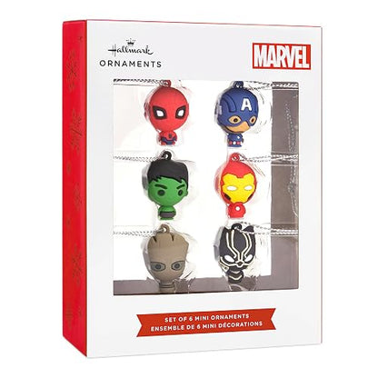 Hallmark Marvel Super Heroes - Mini Adornos de Navidad, irrompibles, Juego de 6