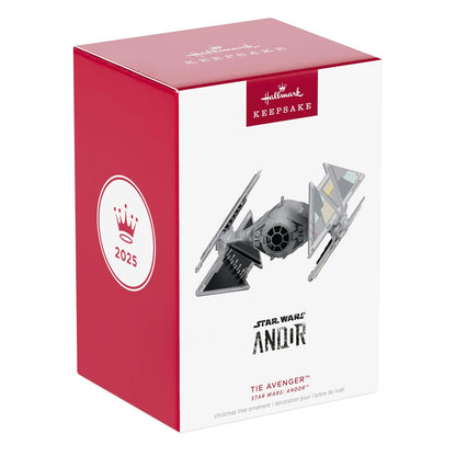 Hallmark - Adorno navideño de Recuerdo 2025, Star Wars: Andor Tie Avenger, Regalos para Fans de Star Wars