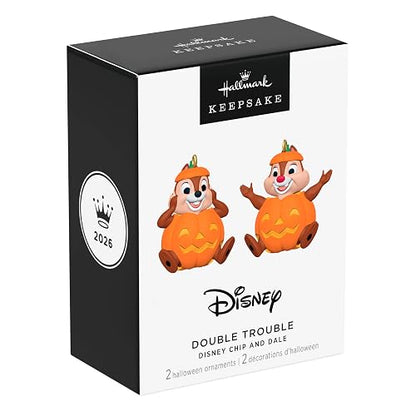 Hallmark - Adorno de Recuerdo de Halloween 2026, Disney Chip and Dale Double Trouble, Juego de 2, Decoraciones de Halloween