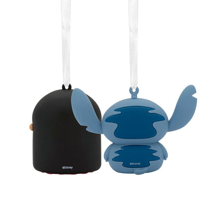 Hallmark Better Together Disney Lilo & Stitch Adornos magnéticos de Navidad, Juego de 2, inastillables