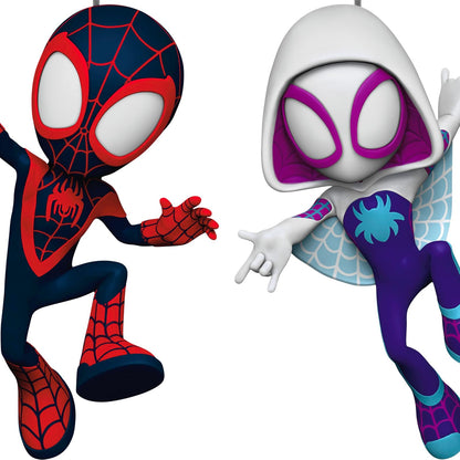 Hallmark - Adornos de Navidad de Recuerdo 2025, Marvel Spidey and His Amazing Friends Spin and Ghost-Spider, Juego de 2, Regalos para fanáticos de Marvel