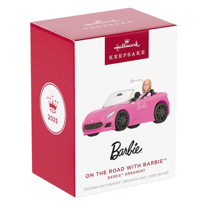Hallmark - Adorno navideño de Recuerdo 2025, Barbie On The Road, Regalos para los Fans de Barbie