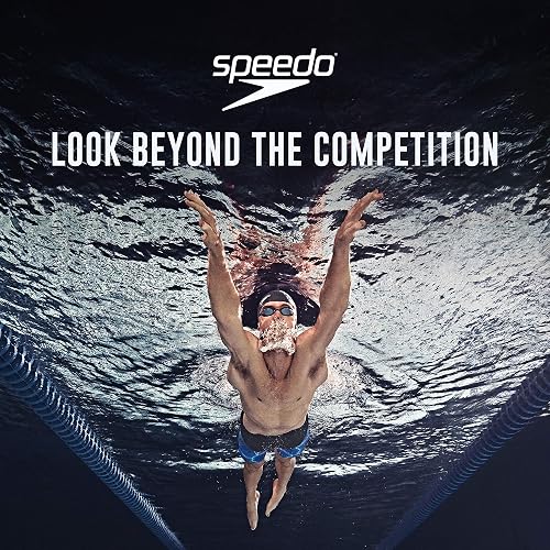 Speedo Speed Socket 2.0 Mirrored Swim Goggles, Dazzling Blue, One Size