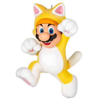 Hallmark - Adorno navideño de Recuerdo 2023, Nintendo Super Mario Powered Up con Mario Cat, Regalos para Jugadores