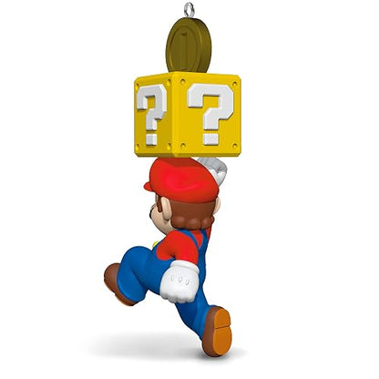 Hallmark - Adornos de Navidad para Nintendo Super Mario con Bloque de Preguntas, Regalos para Jugadores
