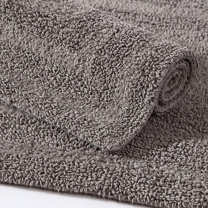 Eddie Bauer Home Rugs - Alfombra de baño de algodón Suave, superabsorbente y de Secado rápido, 2 Piezas, Logan Color café Medio