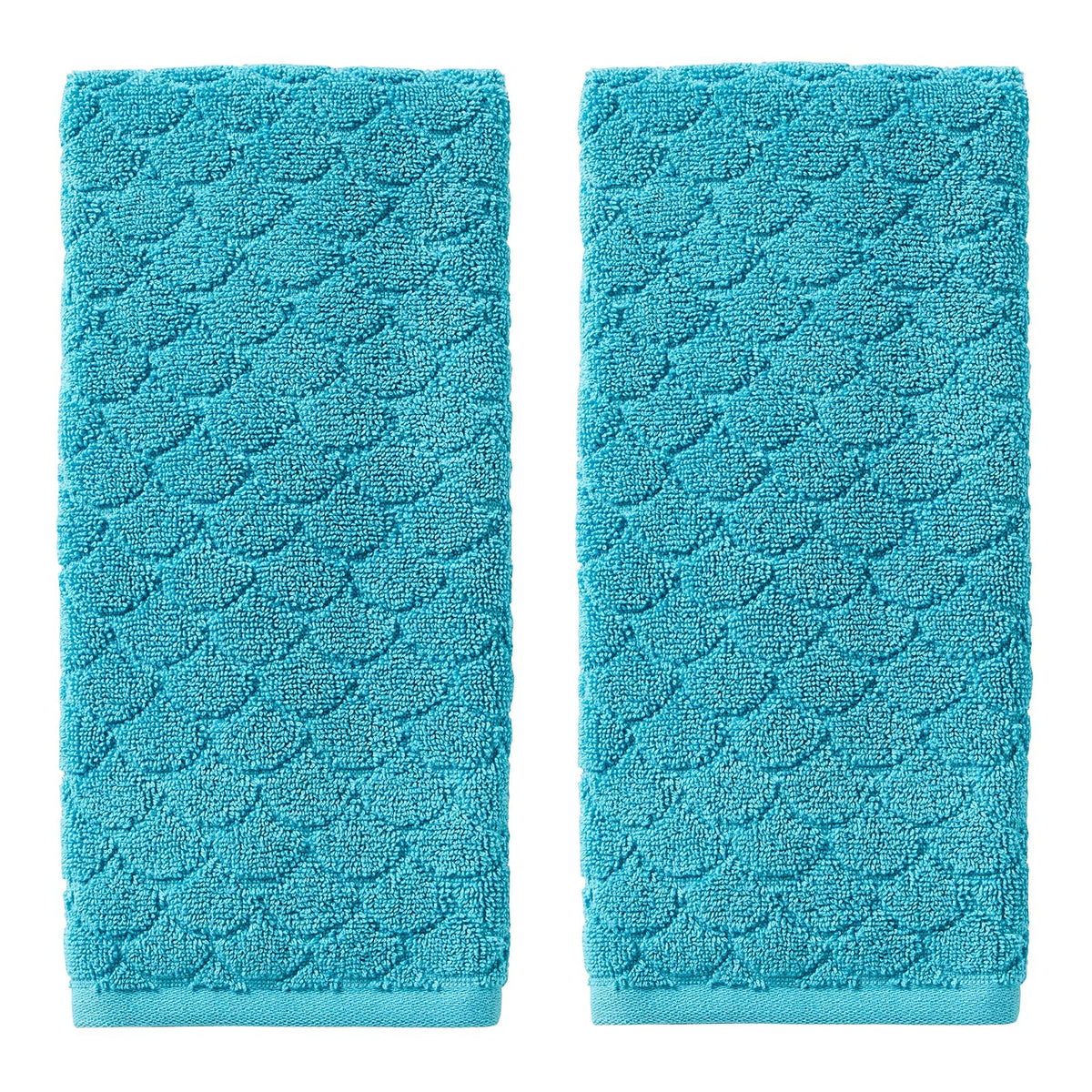 SKL HOME by Saturday Knight Ltd. Ocean Watercolor Toalla de baño, Color Blanco - Juego de toallas de mano, Aqua