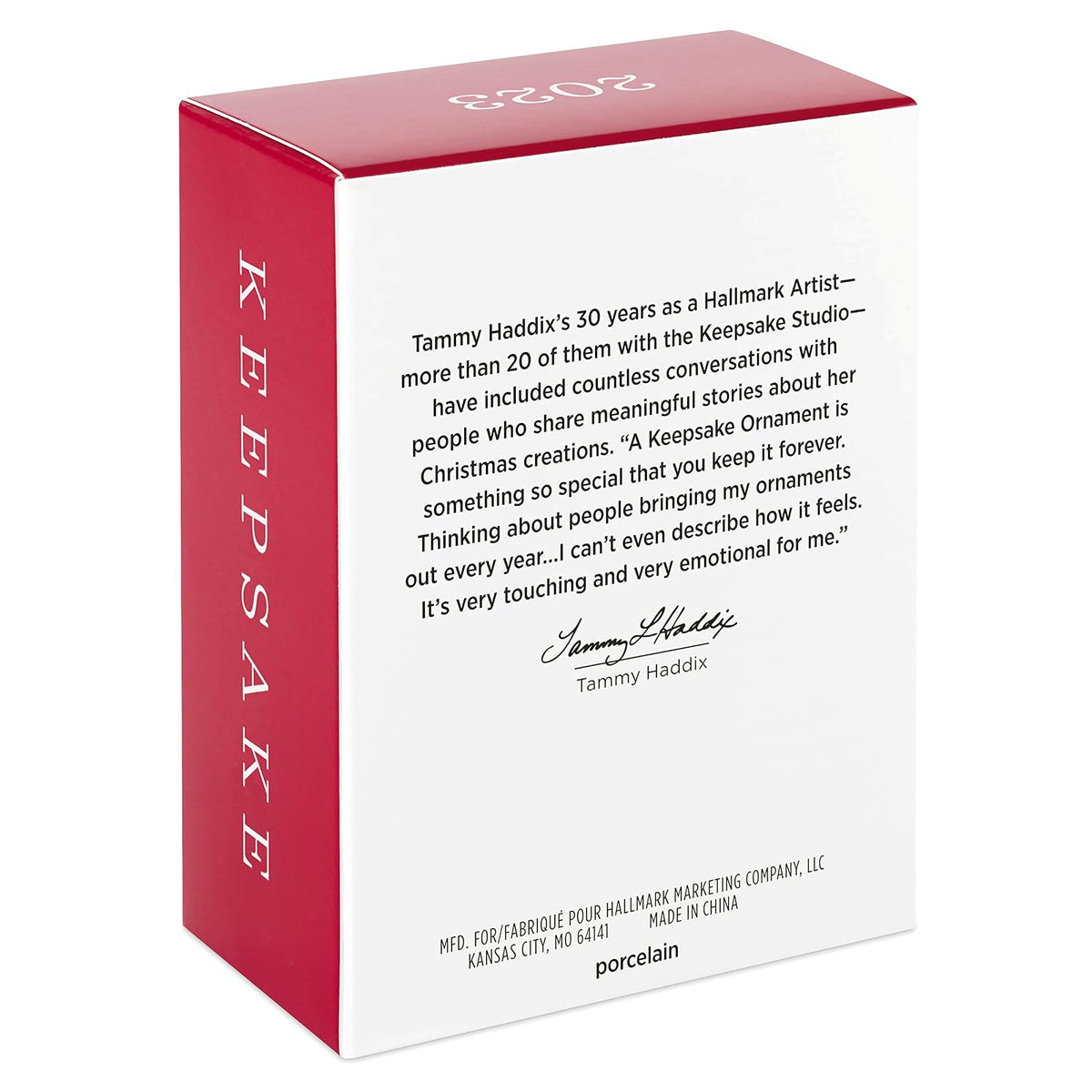 Hallmark Keepsake Adorno de Navidad 2023, un corazón recordado, Regalo conmemorativo de Concha de almeja
