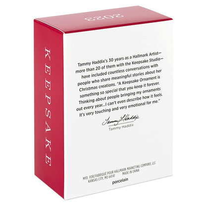 Hallmark Keepsake Adorno de Navidad 2023, un corazón recordado, Regalo conmemorativo de Concha de almeja