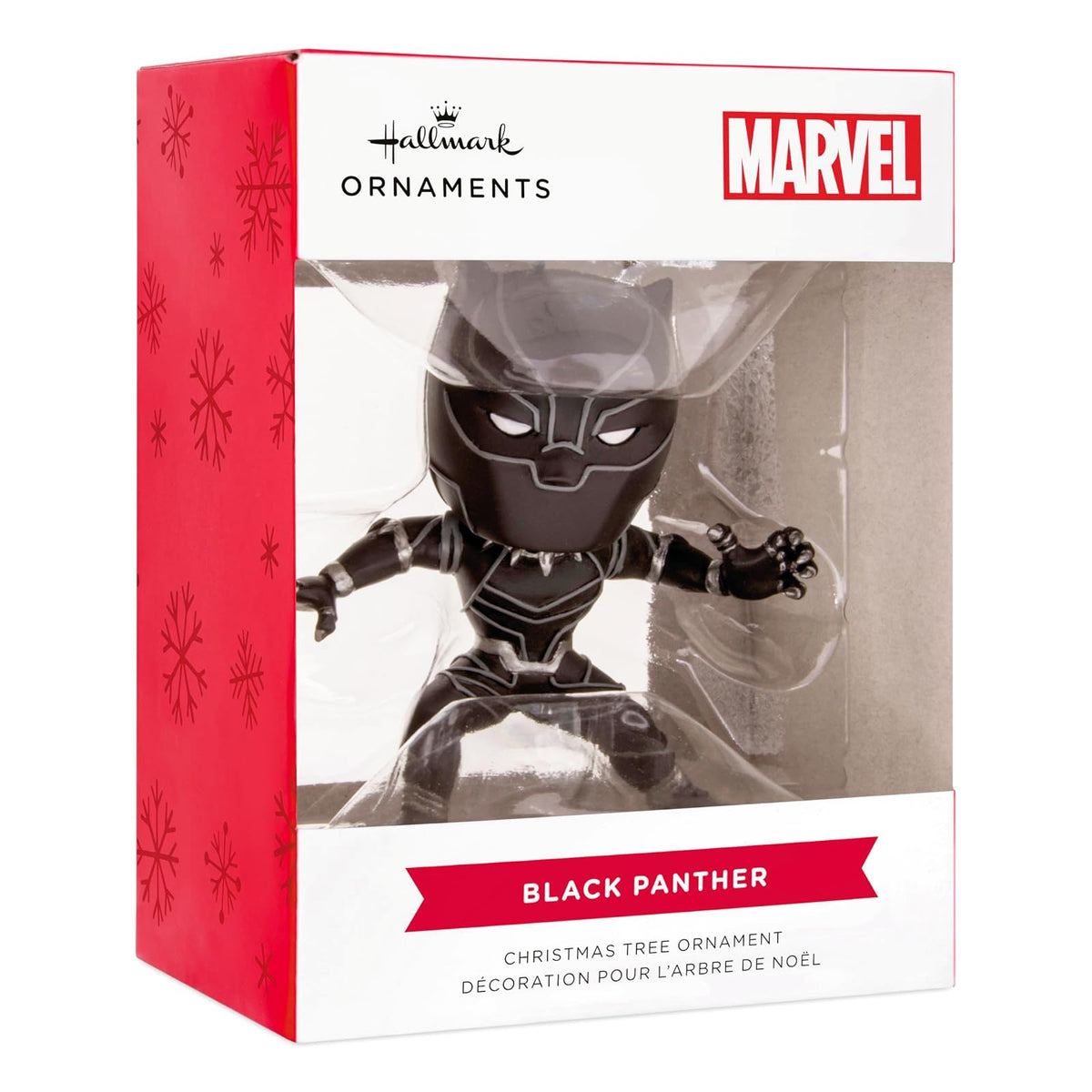 Hallmark - Adorno de Navidad estilizado de la Pantera Negra de Marvel, Regalos de superhéroes
