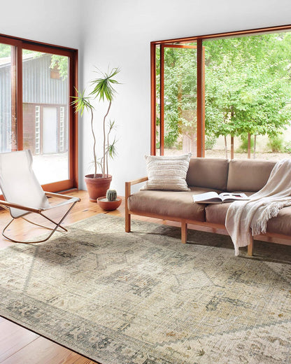 Loloi Rugs Skye - Alfombra Decorativa Estilo Vintage - Natural - Arena - 7'6" x 2'6" (Rectangular)
