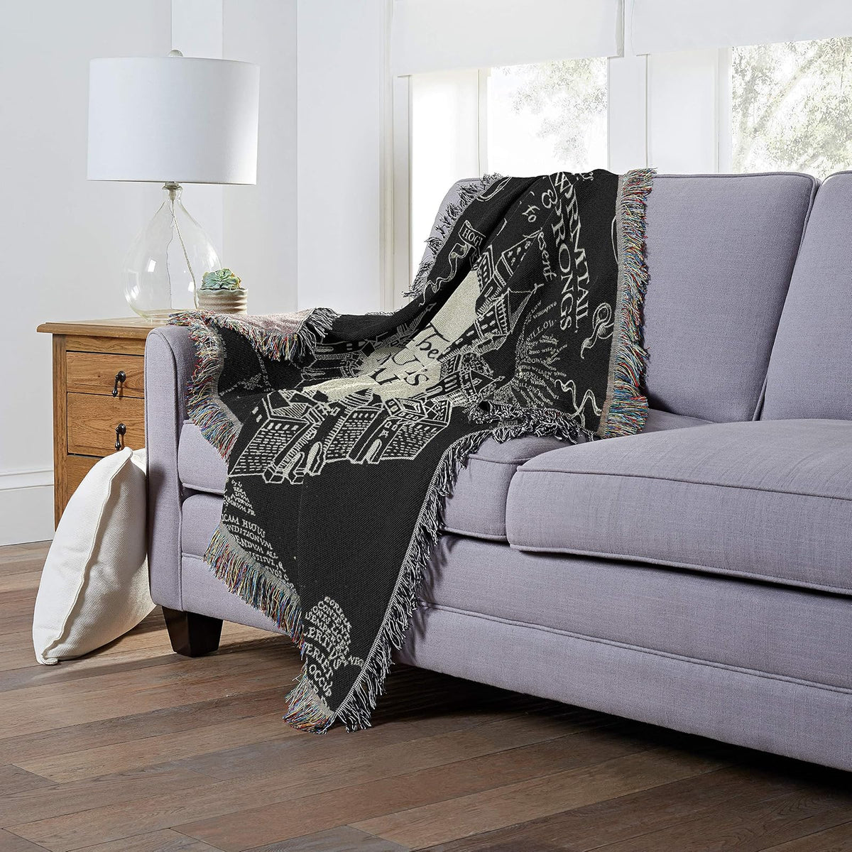 Northwest Harry Potter - Manta Tejida para decoración del hogar, diseño Moderno, Regalo único, 48 x 60 Pulgadas, Mapa Nocturno