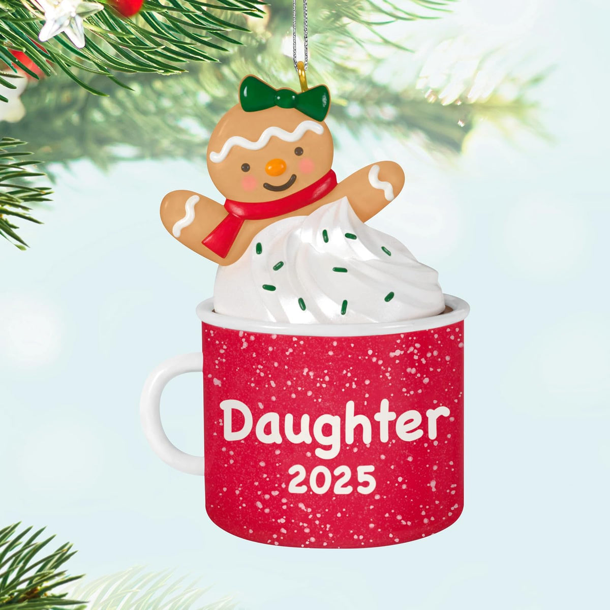 Hallmark - Adorno de Navidad 2025 para Hija de Pan de Jengibre en Taza 2025