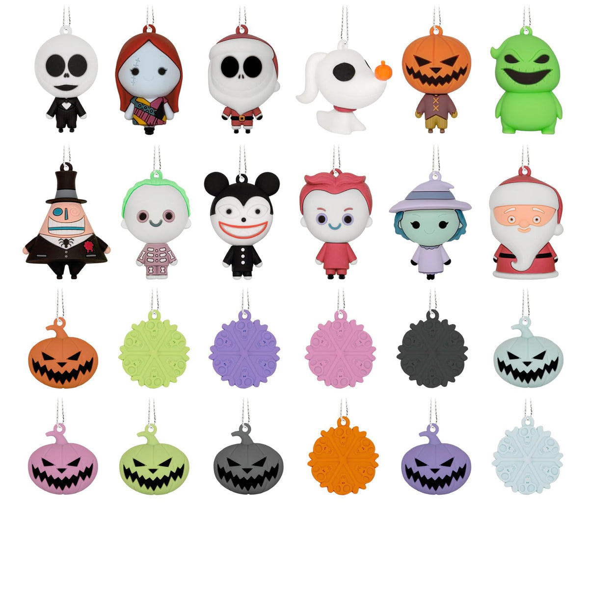Hallmark Disney Tim Burton's The Nightmare Before Christmas - Caja de calendario de cuenta regresiva con 24 mini adornos, regalos para fanáticos de Disney