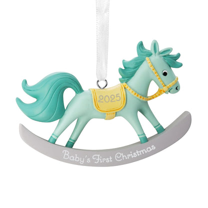 Hallmark - Adornos de Navidad para bebé y niño, Primer Caballo mecedor de Navidad 2025, Regalos para bebés